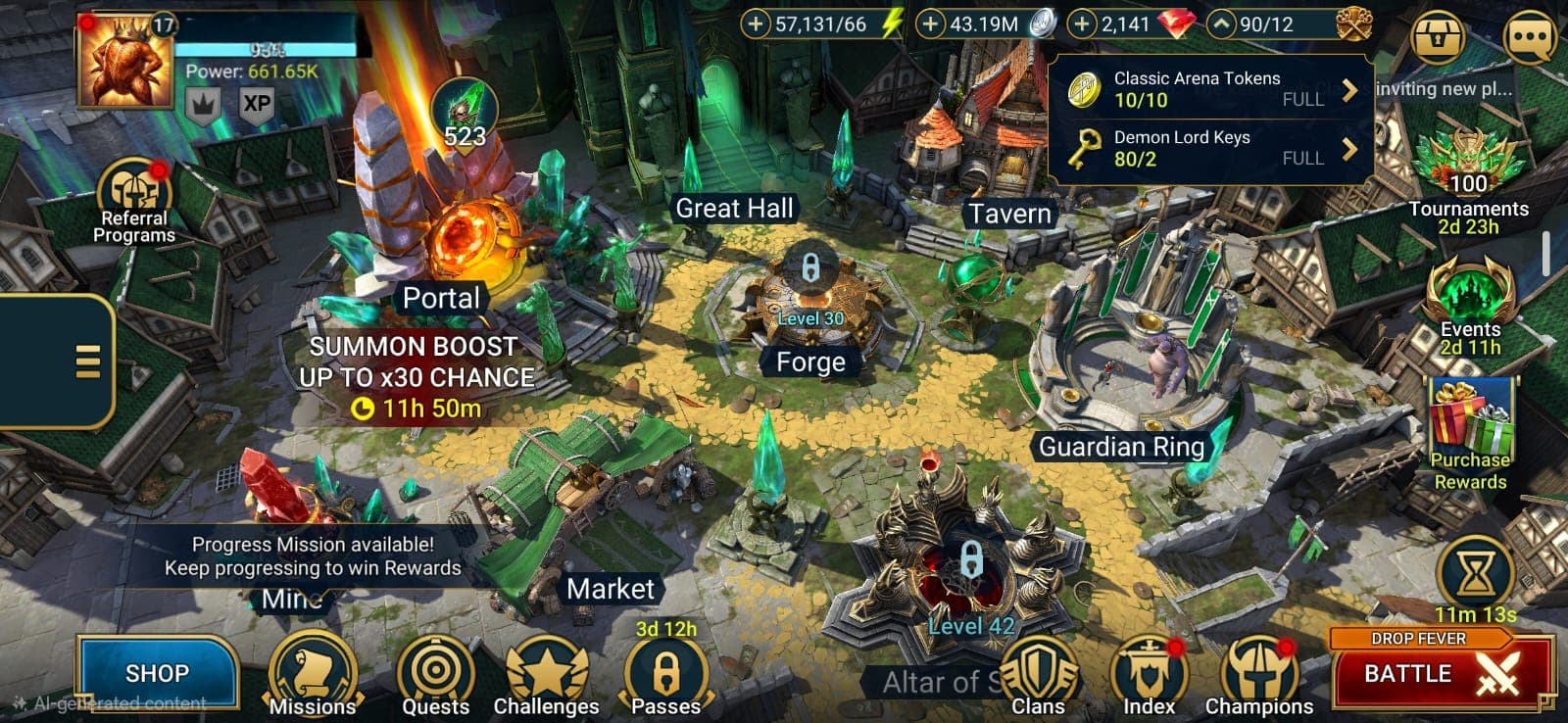 Amazing Starter Account - 24 Legendary(Vestele + Cheshire) + 53 Epic + 375 Rare. Energy-57131 + Silver-43.19m + Gems-2141. Gem Mine-lvl3. 271+ Days. Promo Codes Work. Plenty Resources.
